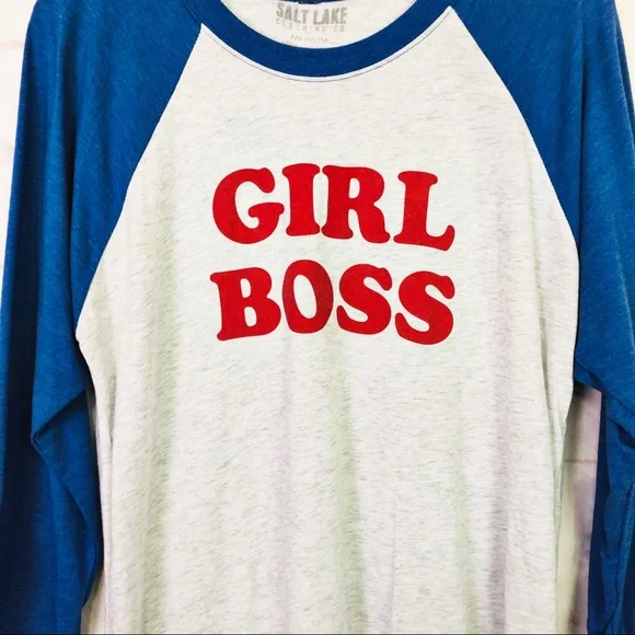 Salt Lake Clothing Girl Boss Raglan Tee - Picture 2 of 4